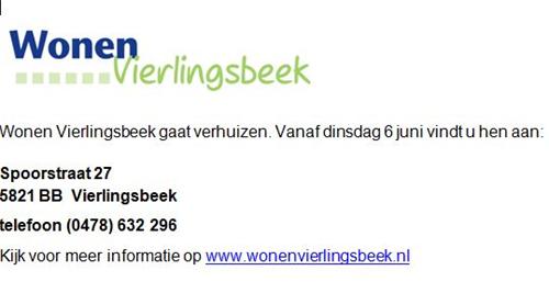 Verhuisbericht Wonen Vierlingsbeek